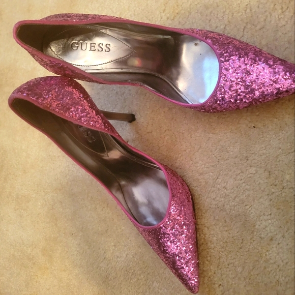 Guess Purple Sparkle Heels - Picture 3 of 6